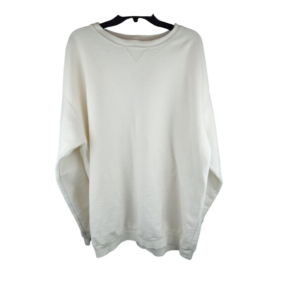 Lands' End Other - Lands End Mens Sweater Sweatshirt Crew Neck Size Tall XL Ivory 100% Cotton Euc